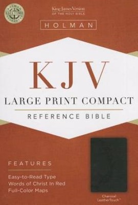 KJV Large Print Compact Reference Bible, Charcoal (Imitation Leather)