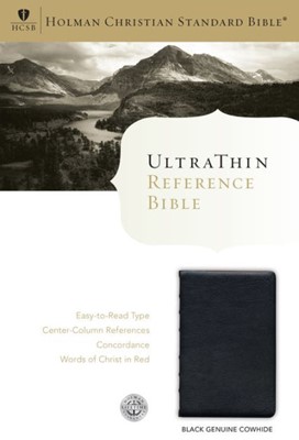 HCSB Ultrathin Reference Bible, Black Genuine Cowhide (Leather Binding)