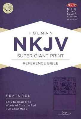 NKJV Super Giant Print Reference Bible, Purple Leathertouch (Imitation Leather)