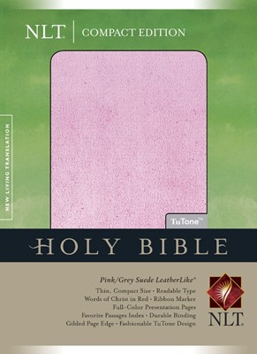 NLT Compact Edition Bible, Tutone Pink/Grey (Imitation Leather)