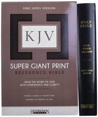 KJV Super Giant Print Reference Bible, Black (Imitation Leather)