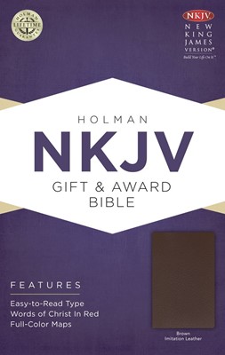 NKJV Gift & Award Bible, Brown Imitation Leather (Imitation Leather)