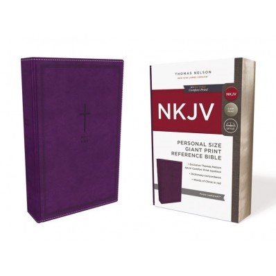 NKJV Reference Bible Personal Size Giant Print, Purple (Imitation Leather)