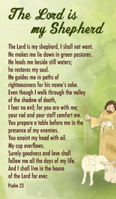 Lord is My Shepherd Prayer Card (Miscellaneous Print)