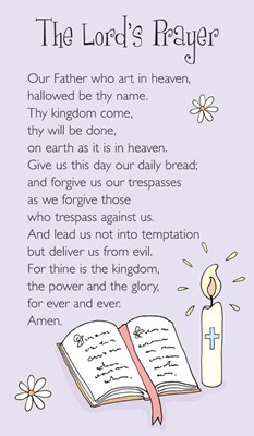 Lords Prayer Prayer Card (pack of 20) (Miscellaneous Print)