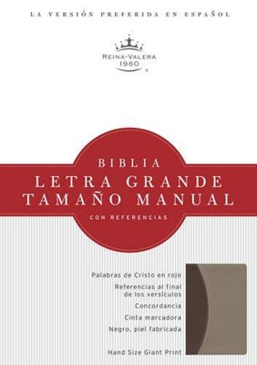RVR 1960 Biblia Letra Grande Tamaño Manual, marrón oscuro/ca (Imitation Leather)