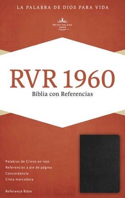 RVR 1960 Biblia con Referencias, negro piel fabricada (Bonded Leather)