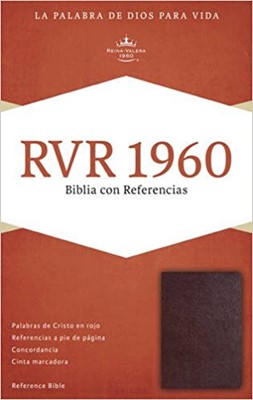 RVR 1960 Biblia con Referencias, borgoña piel fabricada (Bonded Leather)