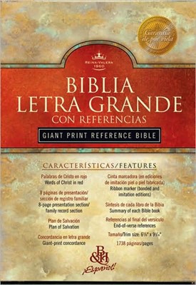 RVR 1960 Biblia Letra Grande con Referencias, negro tapa dur (Hard Cover)