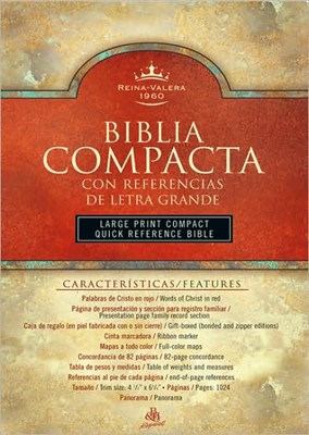 RVR 1960 Biblia Compacta Letra Grande con Referencias, borgo (Imitation Leather)