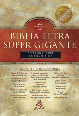 RVR 1960 Biblia Letra Súper Gigante Púlpito con Referencias, (Bonded Leather)