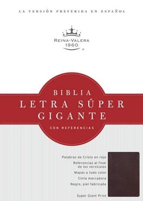 RVR 1960 Biblia Letra Súper Gigante, borgoña piel fabricada (Bonded Leather)