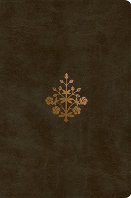 ESV Large Print Bible, Trutone, Olive, Branch Design (Imitation Leather)