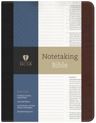 HSCB Notetaking Bible, Black/Brown (Imitation Leather)