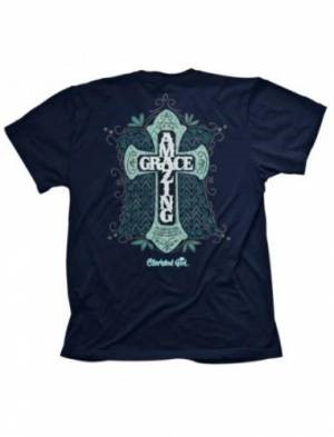 Cherished Girl T-Shirt Amazing Grace Cross Adult Medium