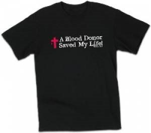 T-Shirt Blood Donor Black Medium