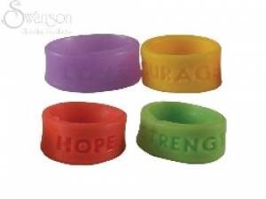Rings Assorted Silicone Pk 25