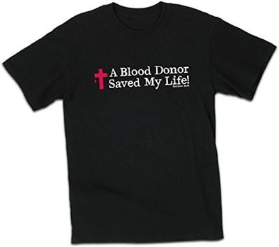 T-Shirt Blood Donor Black Large