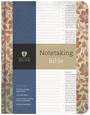 HCSB Notetaking Bible, Red Floral (Cloth-Bound)