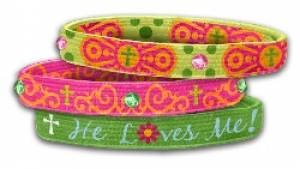 Stretch Bangles: He Loves Me