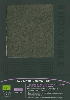 KJV Single-Column Bible (Bonded Leather)