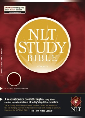 NLT Study Bible, Thumb Index, Burgundy (Bonded Leather)
