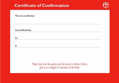 Certificates of Confirmation (pack of 10) (Paperback)