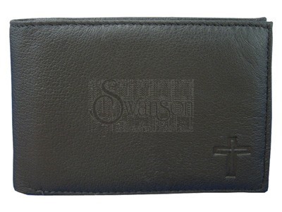 Wallet Black Leather Cross