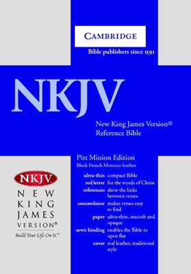 NKJV Pitt Minion Reference Edition Nk443:Xr Black French Mor (Leather Binding)