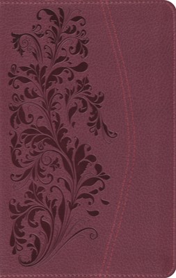 ESV Large Print Compact Bible (Trutone, Ruby, Bloom Design) (Imitation Leather)