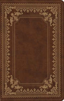 ESV Large Print Compact Bible, Trutone, Brown, Classic Frame (Imitation Leather)