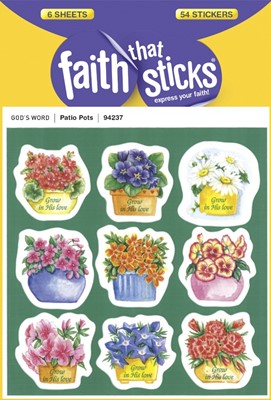 Patio Pots - Faith That Sticks Stickers (Stickers)