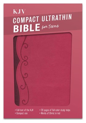 KJV Compact Ultrathin Bible For Teens, Fuchsia Leathertouch (Imitation Leather)