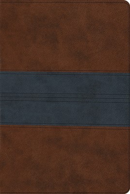 ESV Single Column Heritage Bible, Trutone, Saddle/Navy (Imitation Leather)