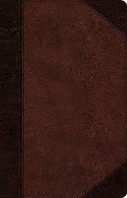 ESV Large Print Thinline Reference Bible, Brown/Walnut (Imitation Leather)