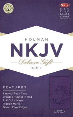 NKJV Deluxe Gift Bible, Purple Leathertouch (Imitation Leather)