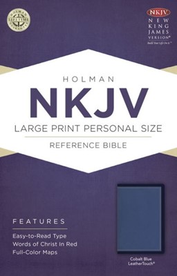 NKJV Large Print Personal Size Reference Bible, Cobalt Blue (Imitation Leather)