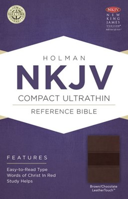 NKJV Compact Ultrathin Bible, Brown/Chocolate Leathertouch (Imitation Leather)