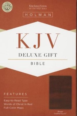 KJV Deluxe Gift Bible, Brown Leathertouch (Imitation Leather)