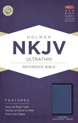 NKJV Ultrathin Reference Bible, Cobalt Blue, Indexed (Imitation Leather)