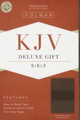 KJV Deluxe Gift Bible, Brown/Chocolate Leathertouch (Imitation Leather)