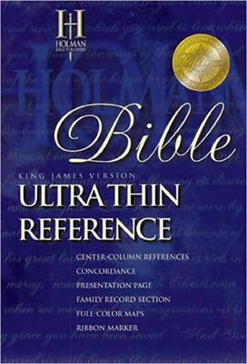 KJV Ultrathin Reference Bible Burgundy Indexed (Leather Binding)