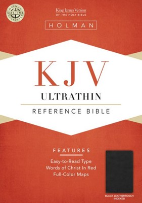 KJV Ultrathin Reference Bible, Black Leathertouch, Indexed (Imitation Leather)
