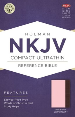 NKJV Compact Ultrathin Bible, Pink/Brown Leathertouch (Imitation Leather)