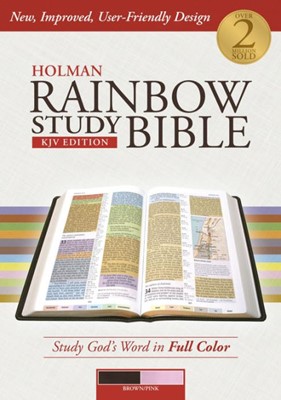 KJV Holman Rainbow Study Bible Brown/Pink (Imitation Leather)