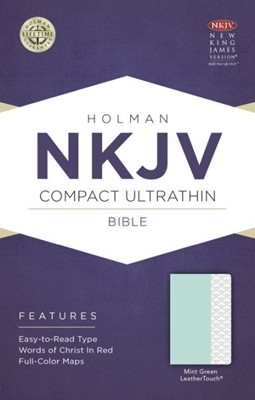 NKJV Compact Ultrathin Bible, Mint Green Leathertouch (Imitation Leather)