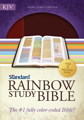 Kjv Standard Rainbow Study Bible, Brown/Chestnut Leathertouc (Leather Binding)