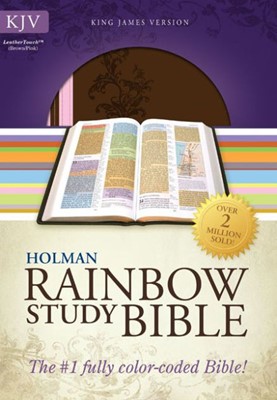 KJV Rainbow Study Bible, Pink/Brown Leathertouch (Imitation Leather)