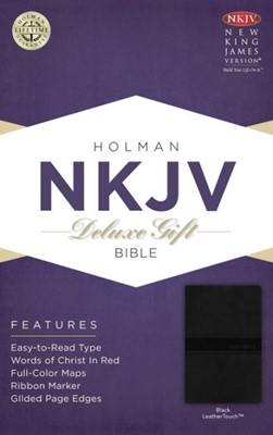 NKJV Deluxe Gift Bible, Black Leathertouch (Imitation Leather)