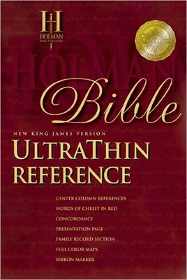 NKJV Ultrathin Reference Bible, Burdundy, Indexed (Bonded Leather)